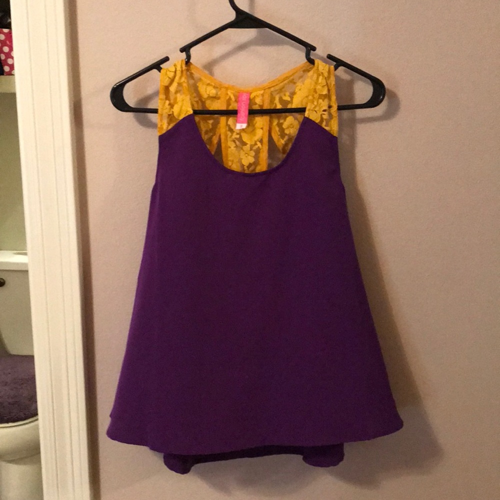purple and gold tank